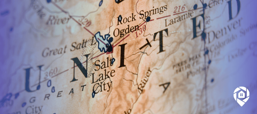 Vintage-style close-up map of the western United States.