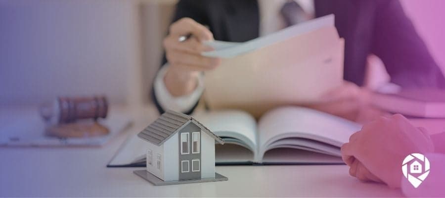 Investor looking at the papers to rezone a property.