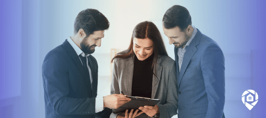 Real estate agents discussing value-first lead generation strategy in 2026.