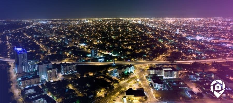 An aerial of the Miami-Dade County properties.