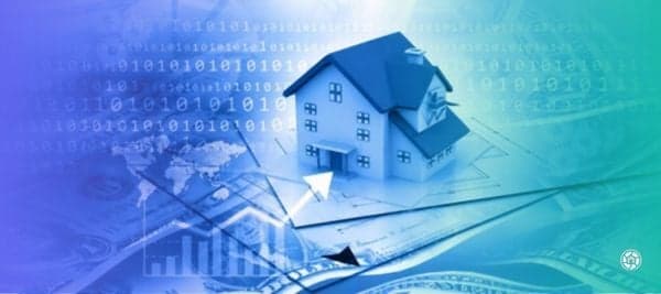 Charts and binary depicting real estate investment software