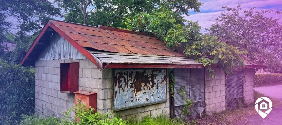 A vacant abandoned property