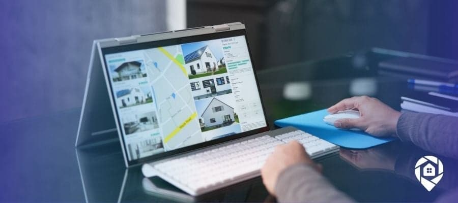 Investor researching wholesale real estate deals online.
