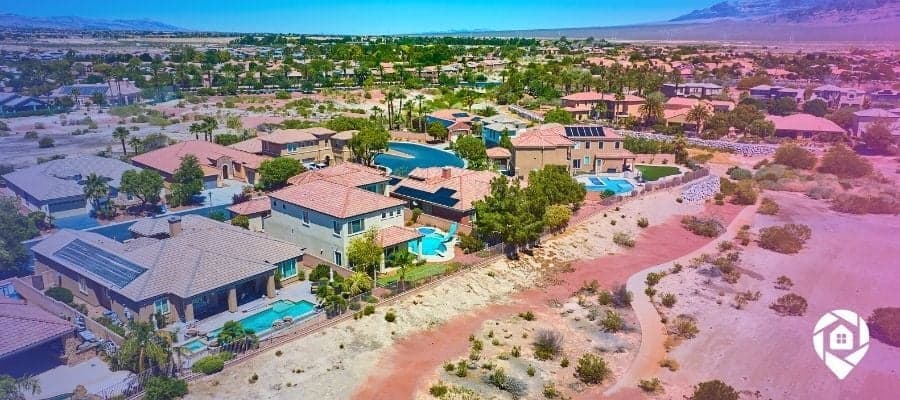 Aerial view of Nevada properties