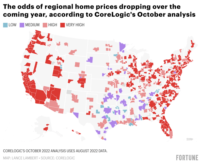 Odds of Regional Home Price Dropping