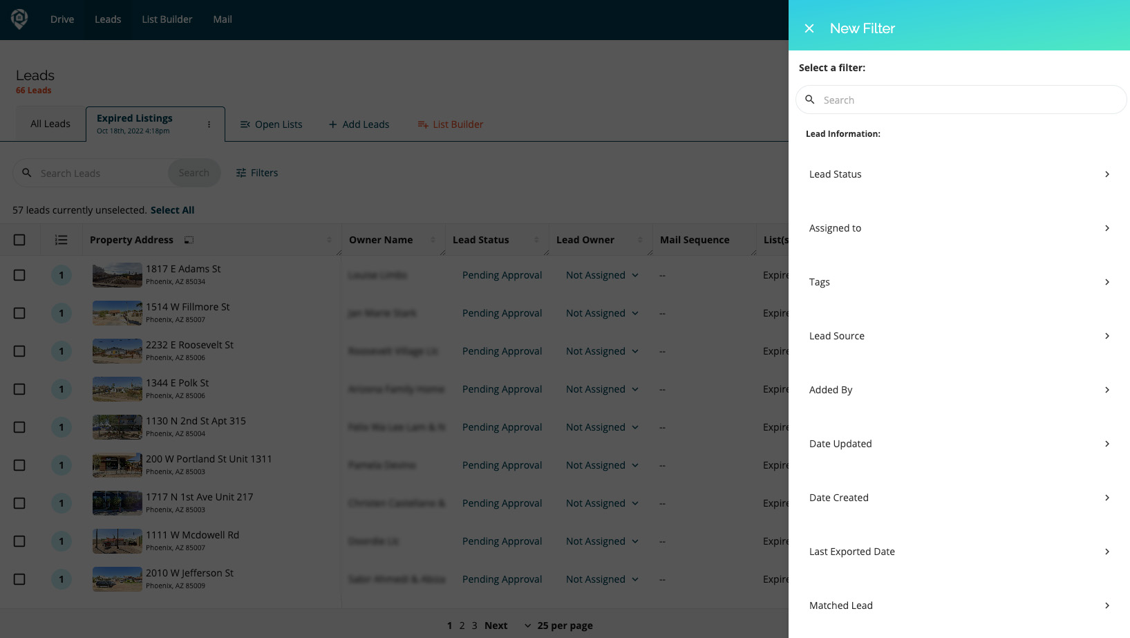 DealMachine Lead Filtering DealMachine Lead Filtering